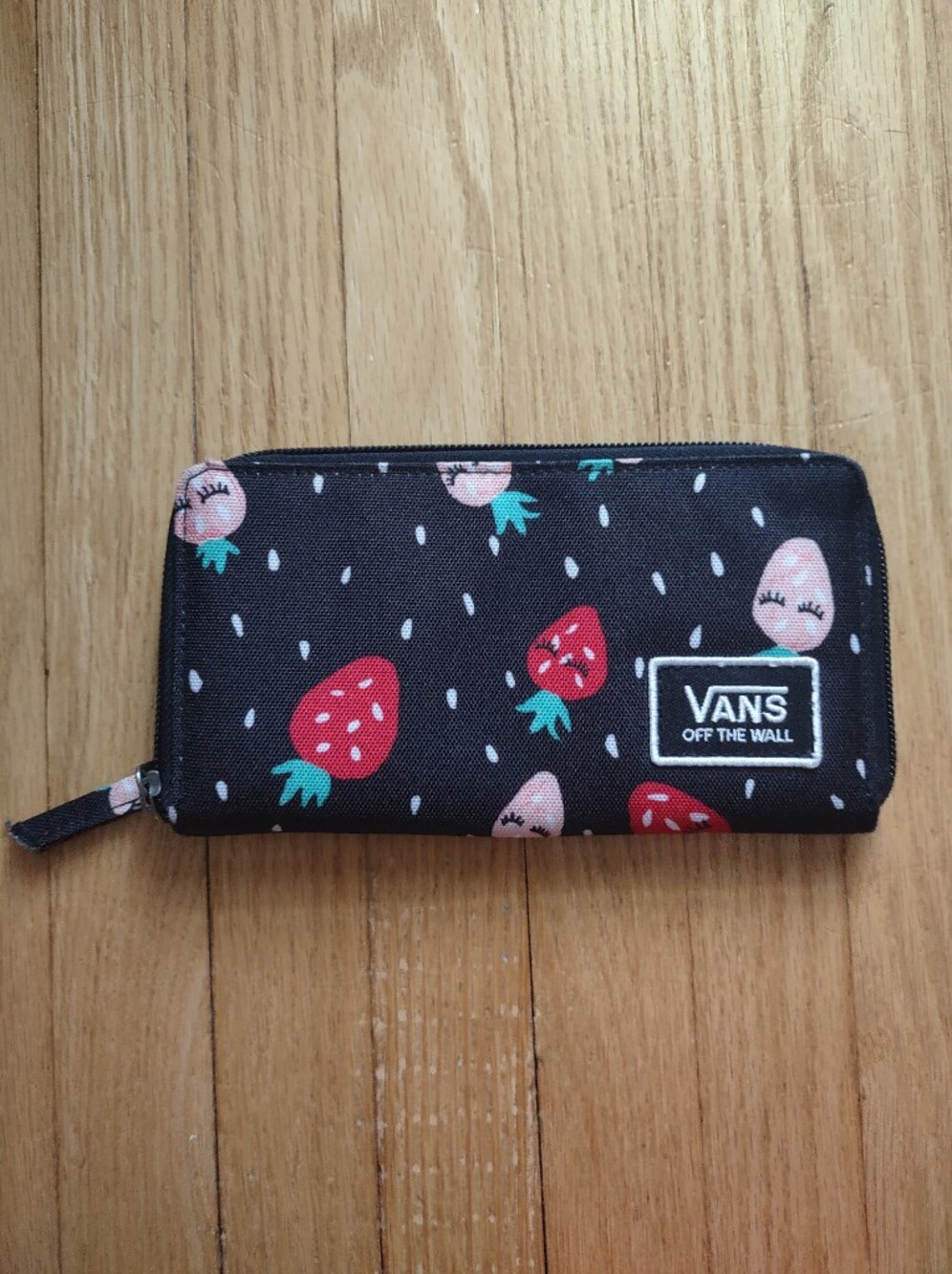 Vans Strawberry Print Zip-Around Wallet / Wristlet